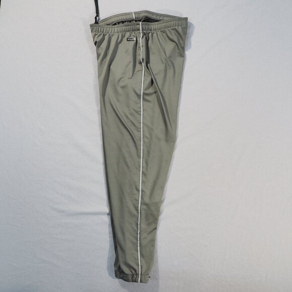 Athleta Jogger Pants Womens Medium Petite Sage Green Track White Stripe Athletic - Picture 3 of 11